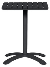 Kafébord Dover 58 x 58 cm alu/nonwood svart